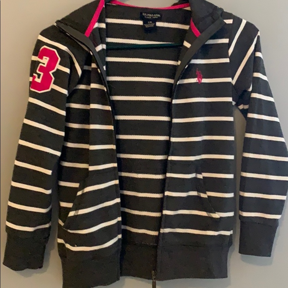 Girls polo zip hoodie